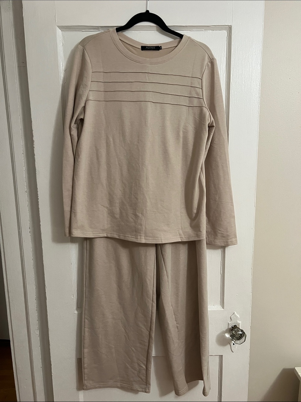 Cozy Beige Two-Piece Loungewear Set